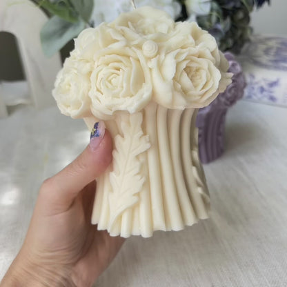 LARGE PEONY BOUQUET CANDLE
